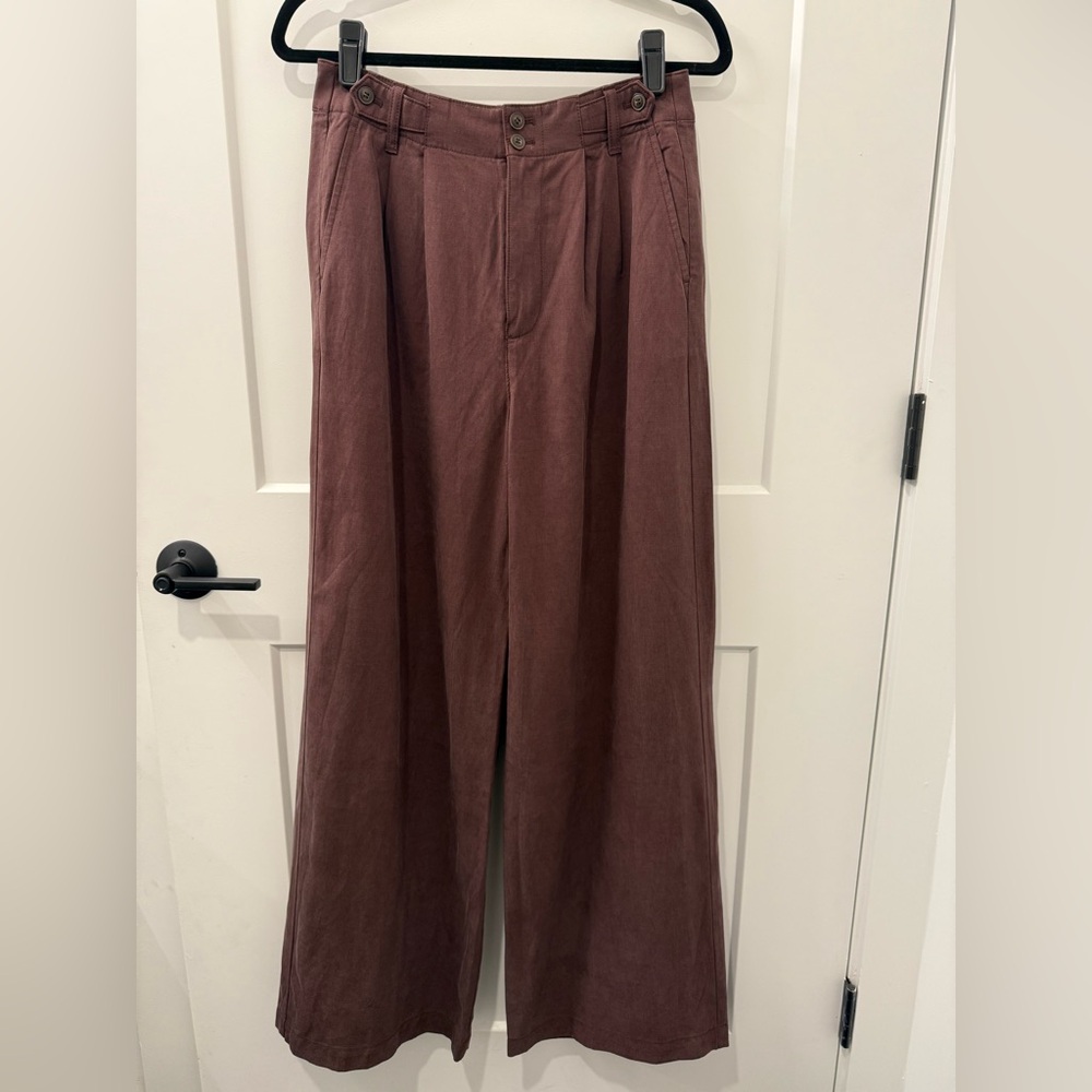 Madewell Brown Harlow Wide-leg Pant